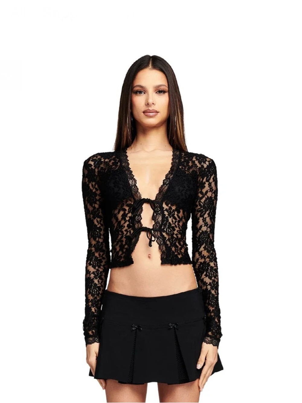 I.AM.GIA Black Lace Top